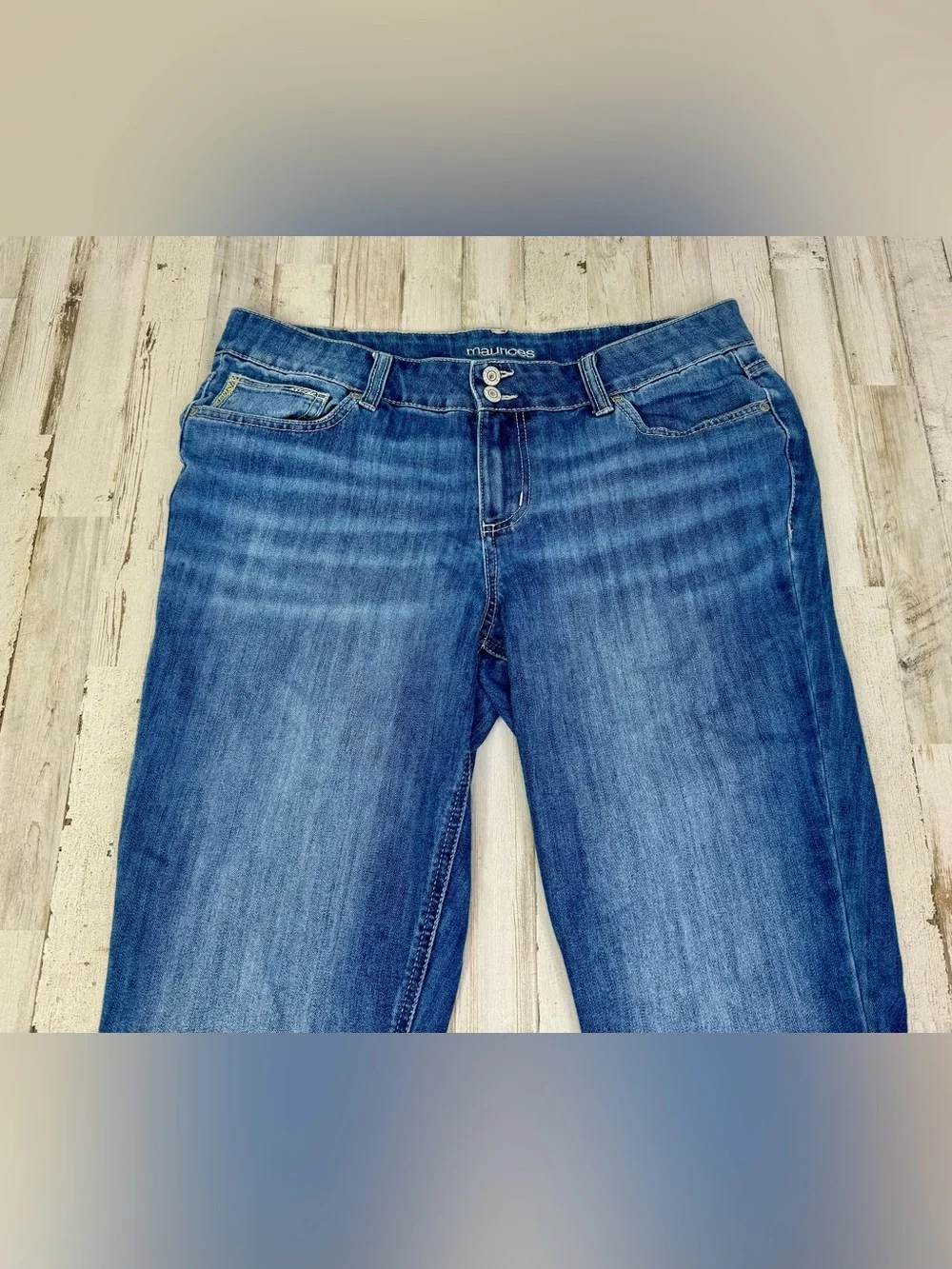 Maurices Jeans Womens 16S Blue High Rise Straight Leg